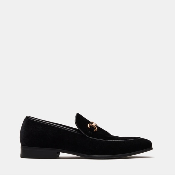 Men’s black velvet loafers - Picture 2 of 9
